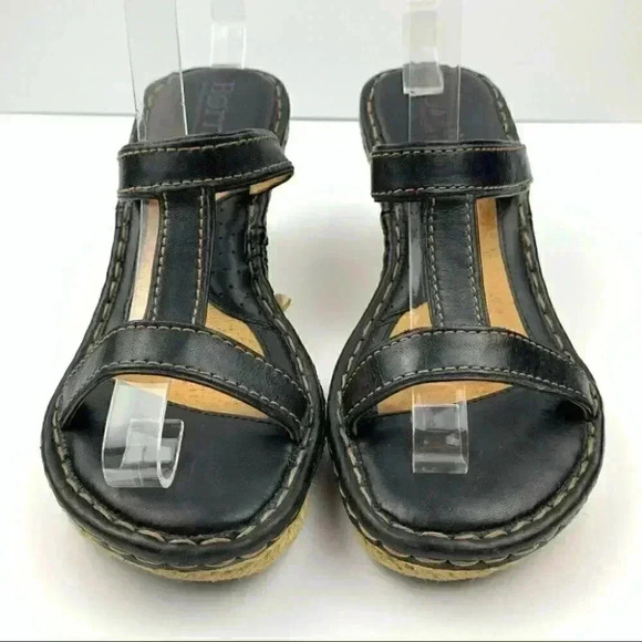 Born sandals 8 39 M/W black leather Espadrilles - Picture 3 of 13
